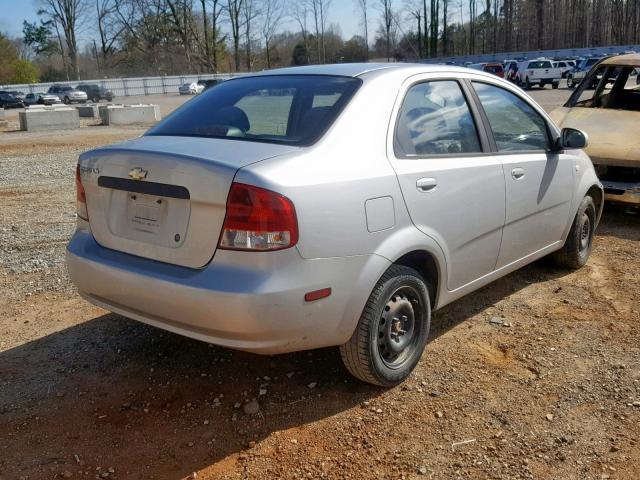 KL1TD56696B527632 - 2006 CHEVROLET AVEO BASE Күміс фото 4