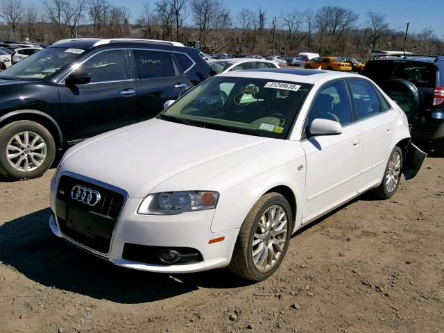 WAUDF78E68A132093 - 2008 AUDI A4 2.0T QU WHITE photo 2