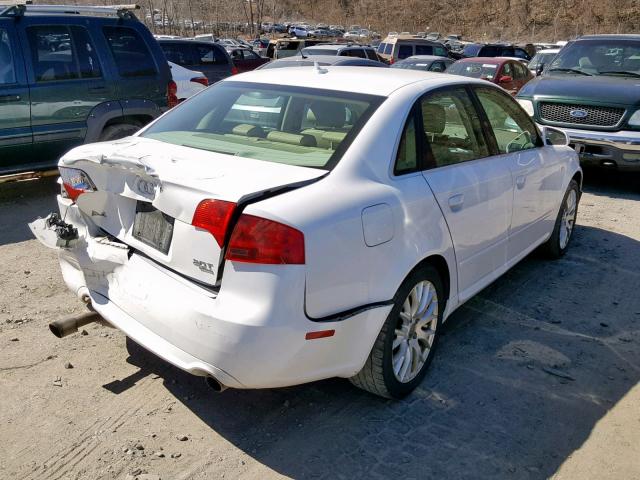 WAUDF78E68A132093 - 2008 AUDI A4 2.0T QU WHITE photo 4