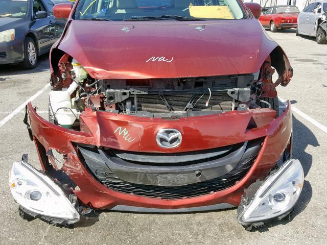 JM1CW2CL8C0121229 - 2012 MAZDA 5 RED photo 9