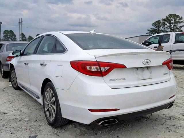 5NPE34AF1GH391373 - 2016 HYUNDAI SONATA SPO WHITE photo 3