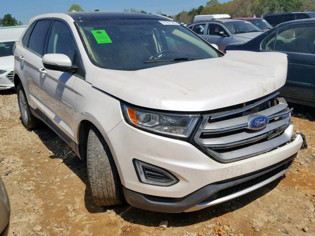 2FMTK3J96FBC08991 - 2015 FORD EDGE SEL WHITE photo 1