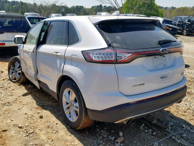 2FMTK3J96FBC08991 - 2015 FORD EDGE SEL WHITE photo 3