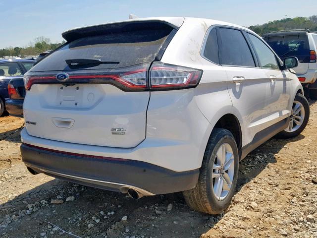 2FMTK3J96FBC08991 - 2015 FORD EDGE SEL WHITE photo 4