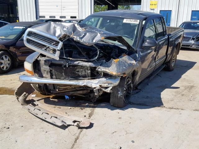 1D7HG48K44S610513 - 2004 DODGE DAKOTA QUA GRAY photo 2