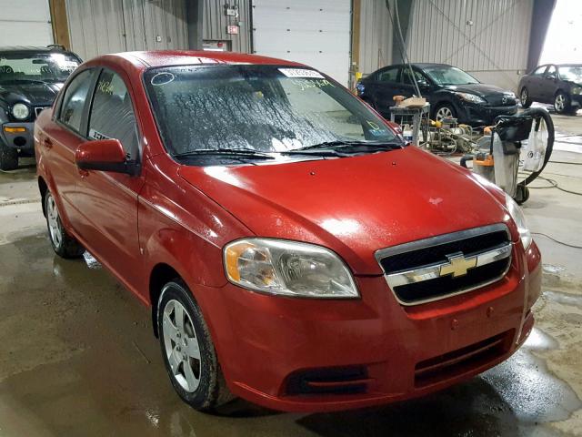 KL1TD56E09B378118 - 2009 CHEVROLET AVEO LS RED photo 1