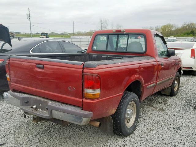 1FTCR10U5VUD04274 - 1997 FORD RANGER RED photo 4