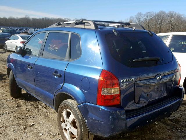 KM8JM12B16U350988 - 2006 HYUNDAI TUCSON GL BLUE photo 3