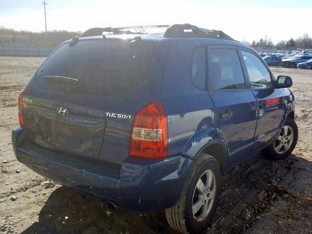 KM8JM12B16U350988 - 2006 HYUNDAI TUCSON GL BLUE photo 4