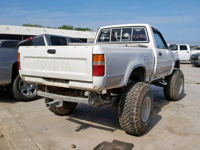 JT4RN01P2M0017523 - 1991 TOYOTA PICKUP 1/2 WHITE photo 4