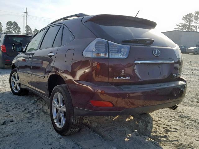 JTJGW31U882006626 - 2008 LEXUS RX 400H RED photo 3