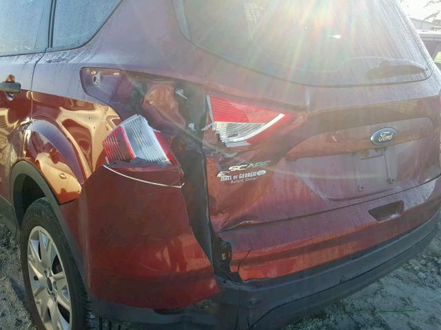 1FMCU0F77EUD41610 - 2014 FORD ESCAPE S RED photo 9