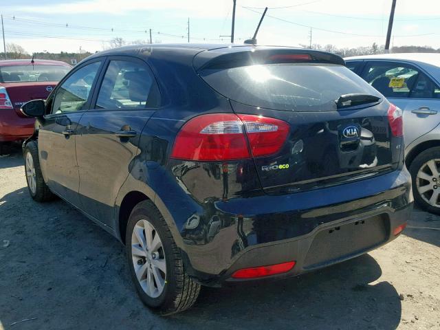 KNADN5A35E6373402 - 2014 KIA RIO EX BLACK photo 3