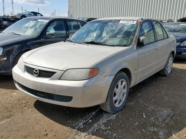 JM1BJ225520504377 - 2002 MAZDA PROTEGE DX TAN photo 2