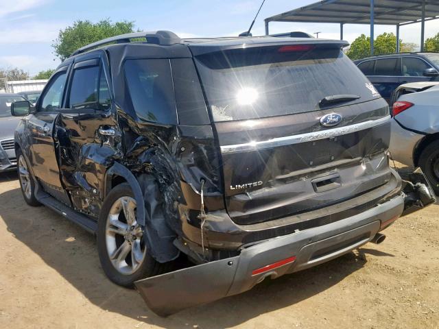 1FM5K7F81DGC86469 - 2013 FORD EXPLORER L BLACK photo 3