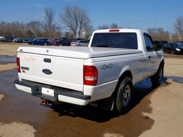 1FTYR11EX7PA27085 - 2007 FORD RANGER WHITE photo 4