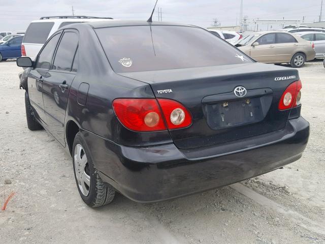 1NXBR32E48Z025704 - 2008 TOYOTA COROLLA CE BLACK photo 3