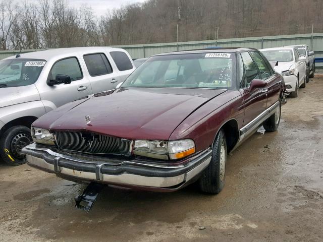 1G4CW53L4N1627909 - 1992 BUICK PARK AVENU BURGUNDY photo 2