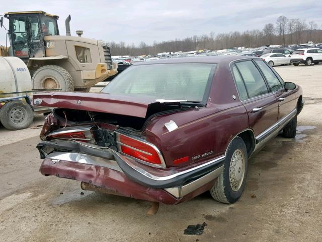 1G4CW53L4N1627909 - 1992 BUICK PARK AVENU BURGUNDY photo 4