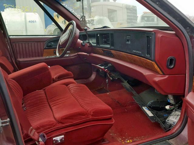 1G4CW53L4N1627909 - 1992 BUICK PARK AVENU BURGUNDY photo 5