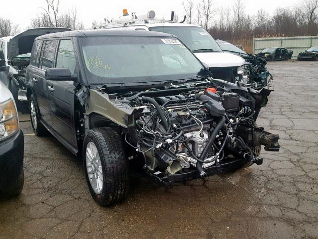 2FMHK6C86KBA07176 - 2019 FORD FLEX SEL BLACK photo 1