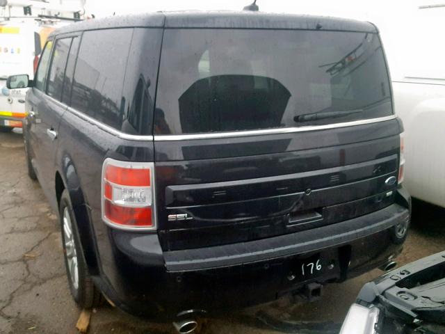 2FMHK6C86KBA07176 - 2019 FORD FLEX SEL BLACK photo 3