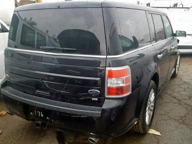 2FMHK6C86KBA07176 - 2019 FORD FLEX SEL BLACK photo 4