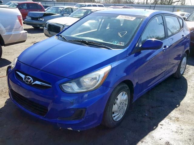 KMHCT5AE6CU011797 - 2012 HYUNDAI ACCENT GLS BLUE photo 2