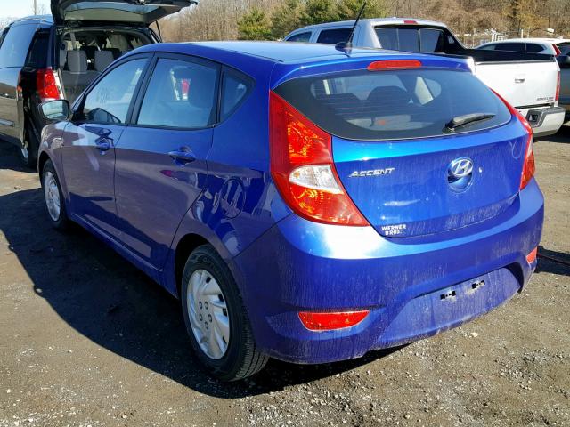 KMHCT5AE6CU011797 - 2012 HYUNDAI ACCENT GLS BLUE photo 3