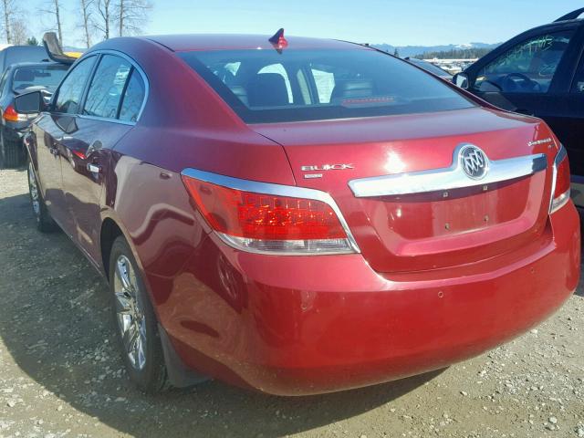 1G4GD5EG0AF191581 - 2010 BUICK LACROSSE C RED photo 3