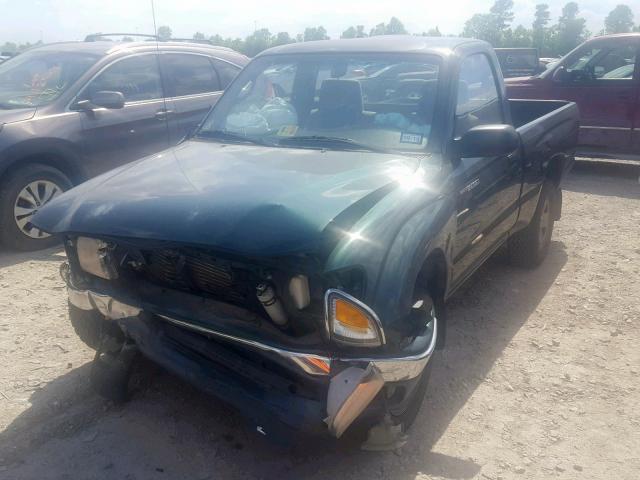 5TENL42N11Z754765 - 2001 TOYOTA TACOMA GREEN photo 2