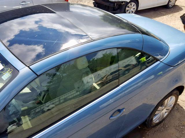 WVWBA71F77V005310 - 2007 VOLKSWAGEN EOS 2.0T BLUE photo 9