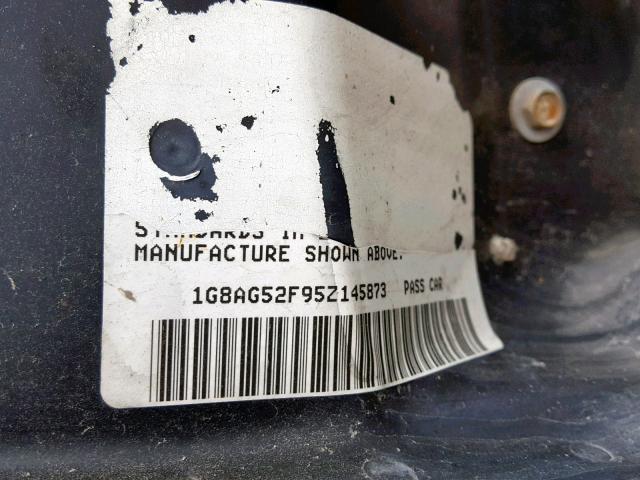 1G8AG52F95Z145873 - 2005 SATURN ION LEVEL GRAY photo 10