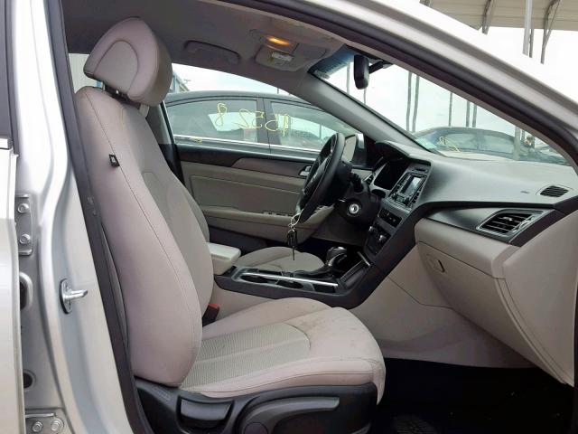 5NPE34AF0FH020512 - 2015 HYUNDAI SONATA SPO SILVER photo 5