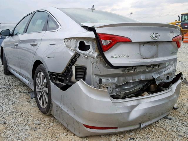 5NPE34AF0FH020512 - 2015 HYUNDAI SONATA SPO SILVER photo 9