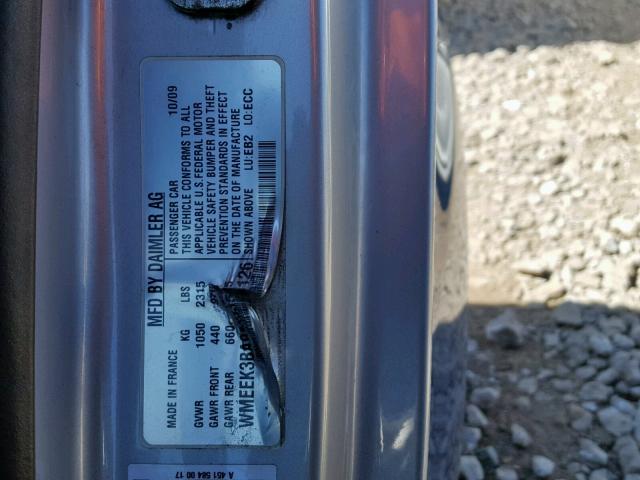 WMEEK3BA9AK335126 - 2010 SMART FORTWO PAS 蓝色 照片 10