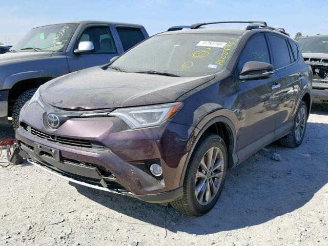 2T3YFREV7GW276904 - 2016 TOYOTA RAV4 LIMIT BURGUNDY photo 2