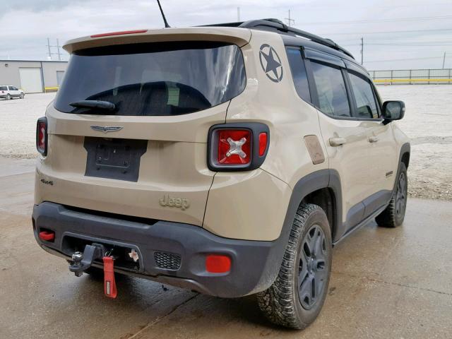 ZACCJBCB2HPF87519 - 2017 JEEP RENEGADE T TAN photo 4