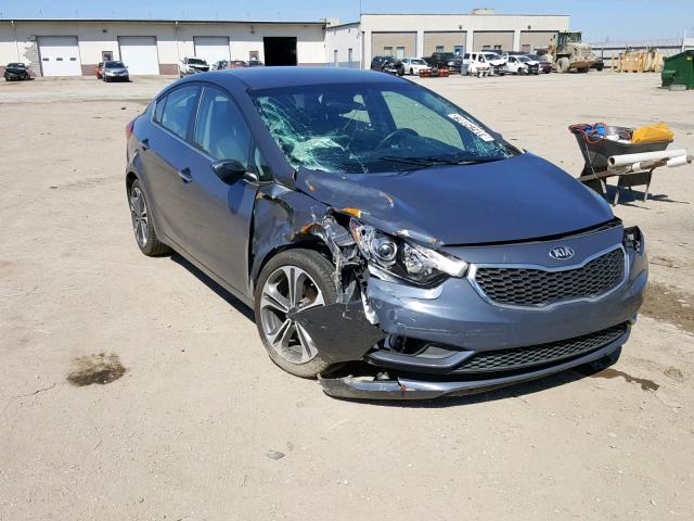 KNAFX4A80E5082921 - 2014 KIA FORTE EX GRAY photo 1