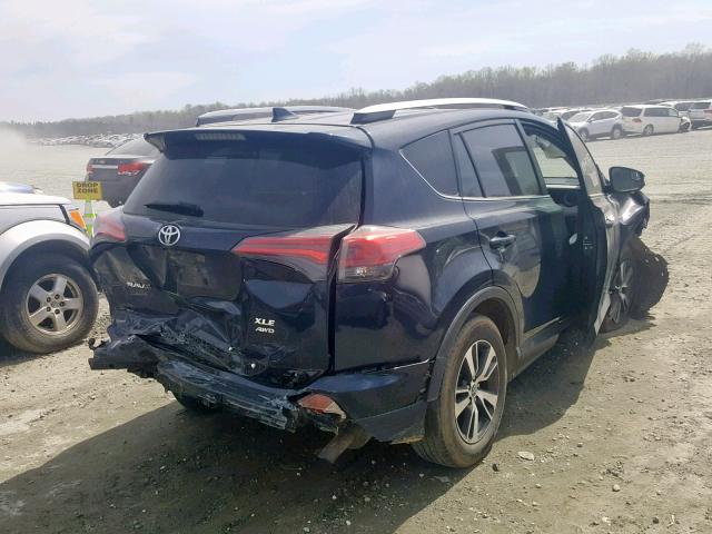 JTMRFREV3HJ131752 - 2017 TOYOTA RAV4 XLE BLUE photo 4