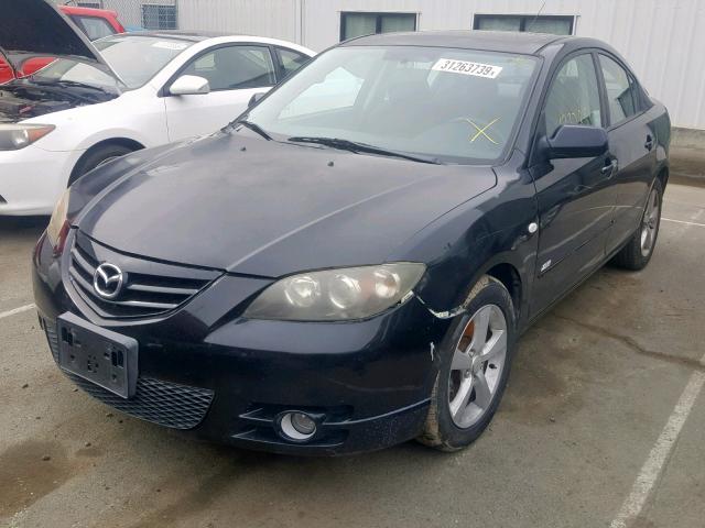 JM1BK124761400083 - 2006 MAZDA 3 S BLACK photo 2