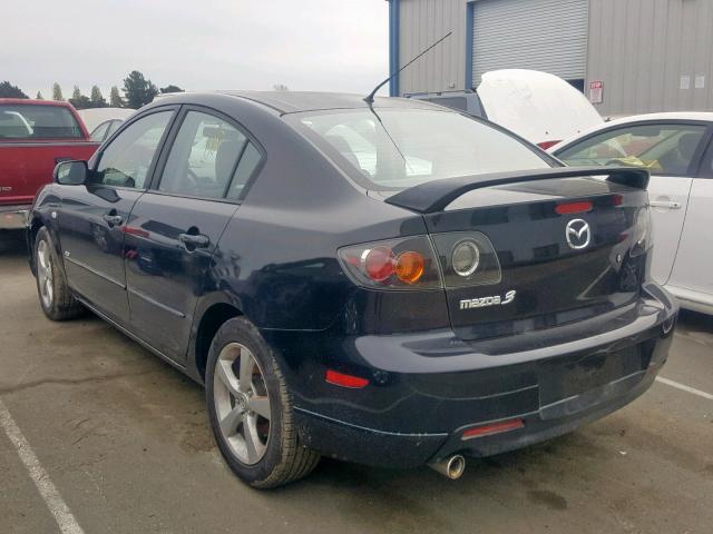 JM1BK124761400083 - 2006 MAZDA 3 S BLACK photo 3