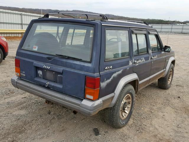 1J4FJ58S5ML563313 - 1991 JEEP CHEROKEE BLUE photo 4