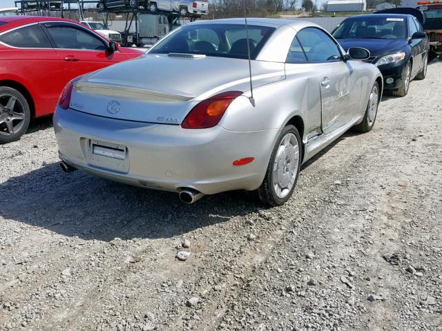 JTHFN48Y720017926 - 2002 LEXUS SC 430 SILVER photo 4