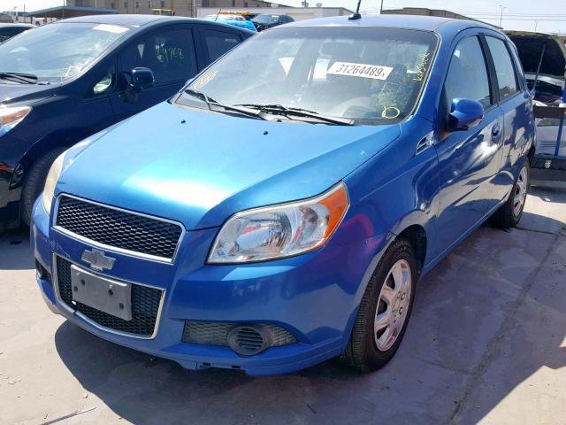 KL1TD66EX9B627188 - 2009 CHEVROLET AVEO LS BLUE photo 2