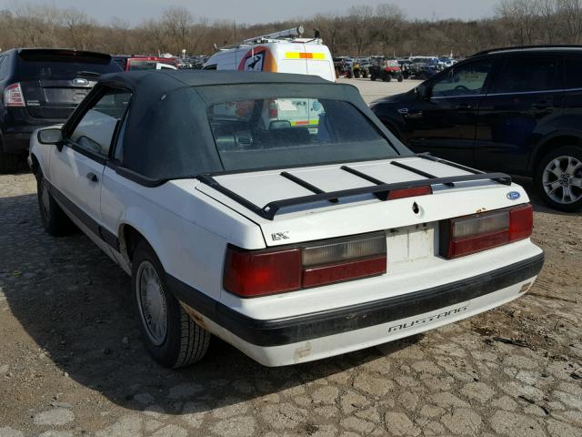 1FABP44AXKF272771 - 1989 FORD MUSTANG LX WHITE photo 3