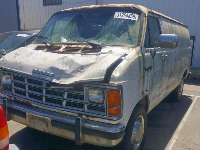 2B7JB31Z9NK123959 - 1992 DODGE RAM VAN B3 WHITE photo 2