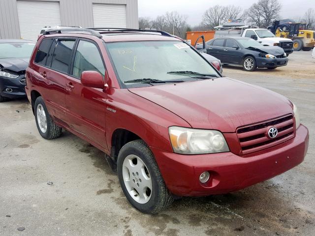 JTEEP21A440051359 - 2004 TOYOTA HIGHLANDER BURGUNDY photo 1