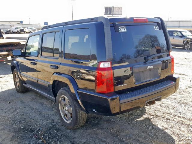 1J8HG48N76C238174 - 2006 JEEP COMMANDER BLACK photo 3