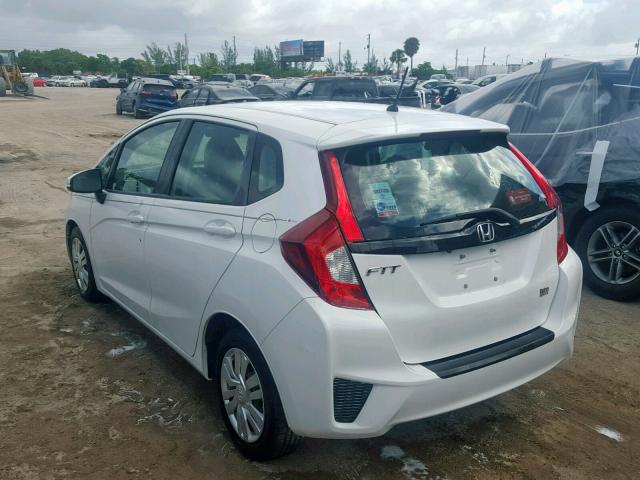 3HGGK5H58FM753692 - 2015 HONDA FIT LX WHITE photo 3